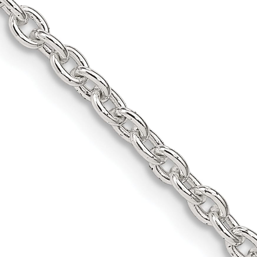 Sterling Silver 2.75mm Cable Chain 36 Inch