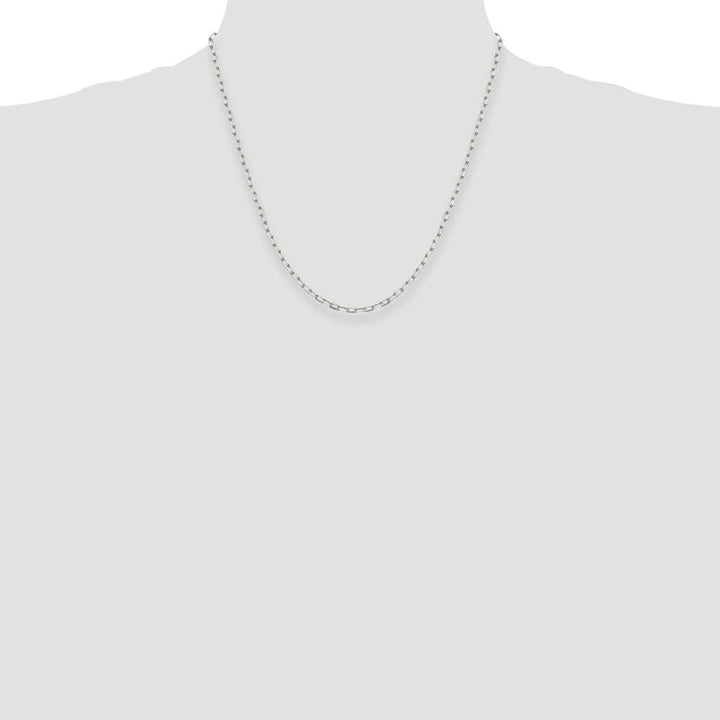 Sterling Silver 2.75mm Elongated Open Link Chain Size 20