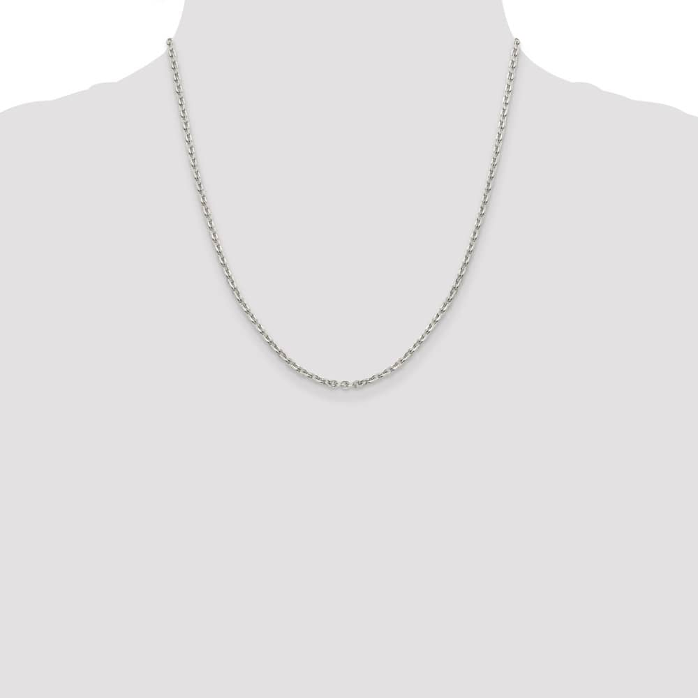 Sterling Silver 2.75mm Flat Link Cable Chain