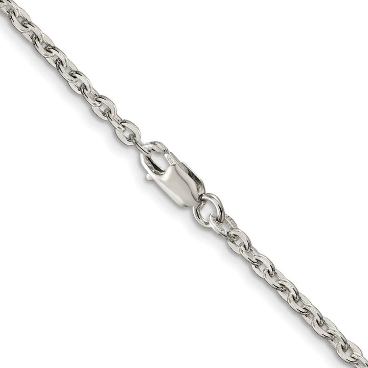 Sterling Silver 2.75mm Flat Link Cable Chain Size 20