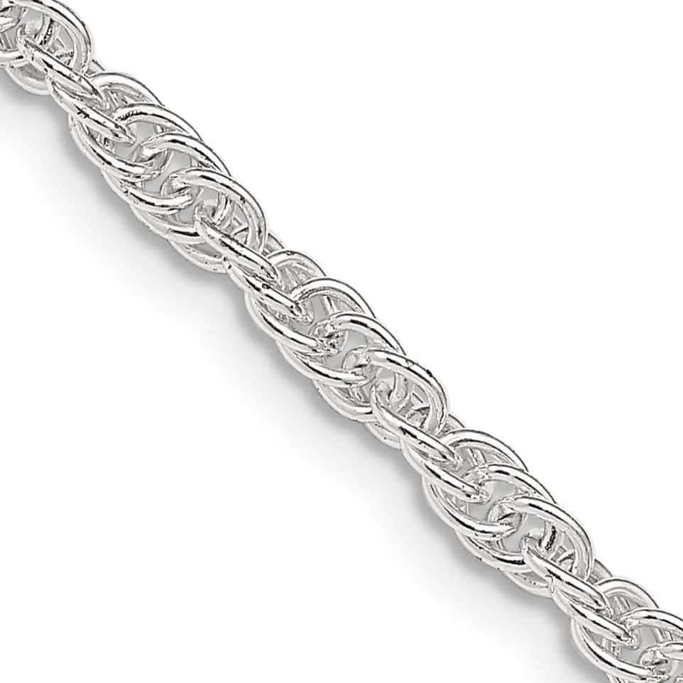 Sterling Silver 2.75mm Loose Rope Chain 30 Inch