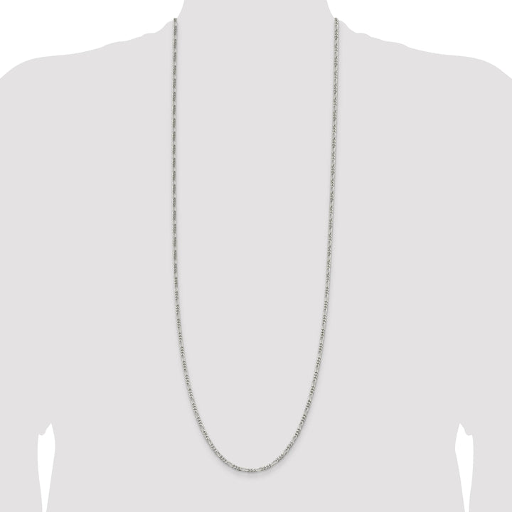 Sterling Silver 2.85mm Figaro Chain