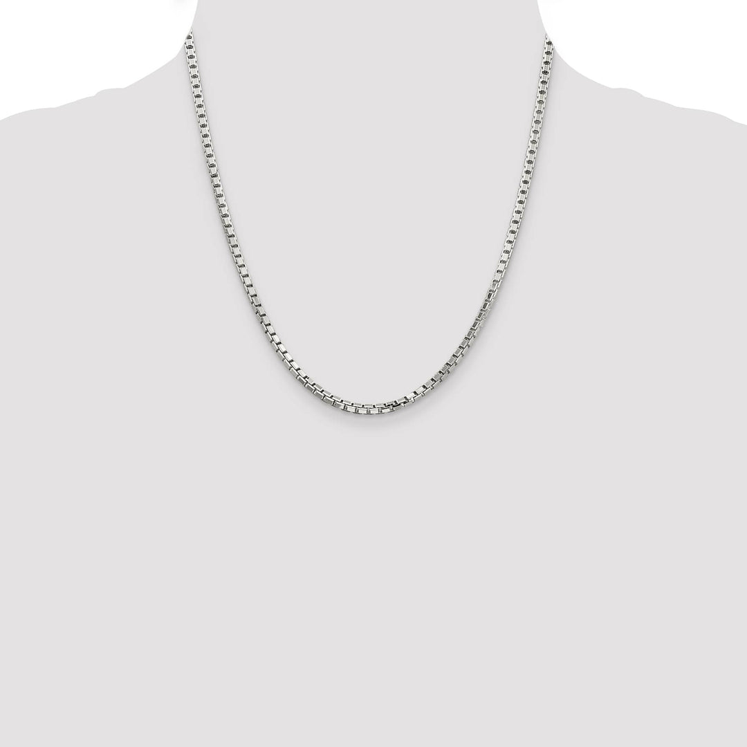 Sterling Silver 2.9mm 8 Sided Box Chain