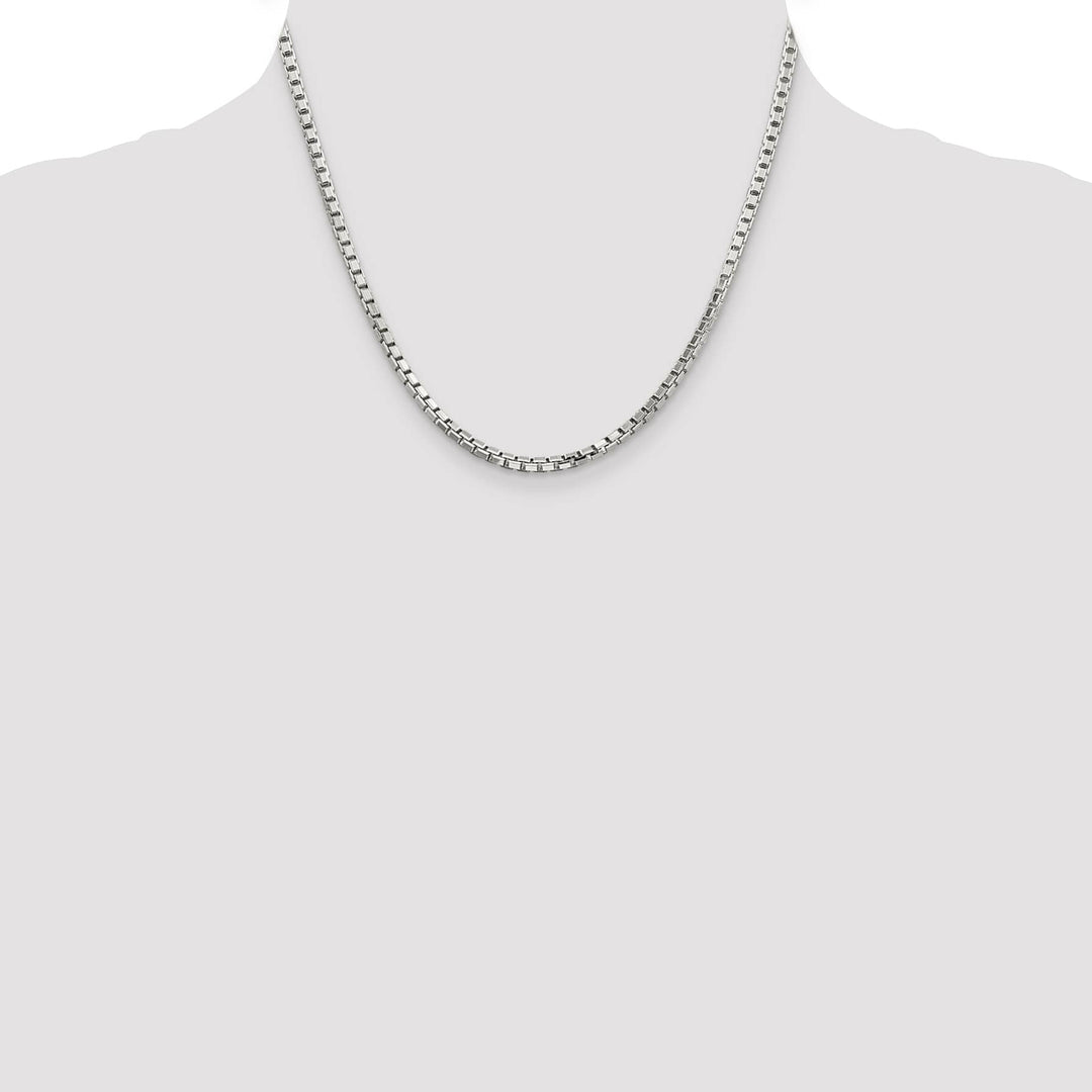 Sterling Silver 2.9mm 8 Sided Box Chain