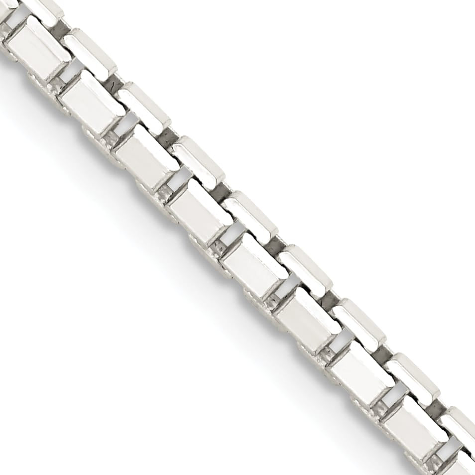 Sterling Silver 2.9mm 8 Sided Box Chain