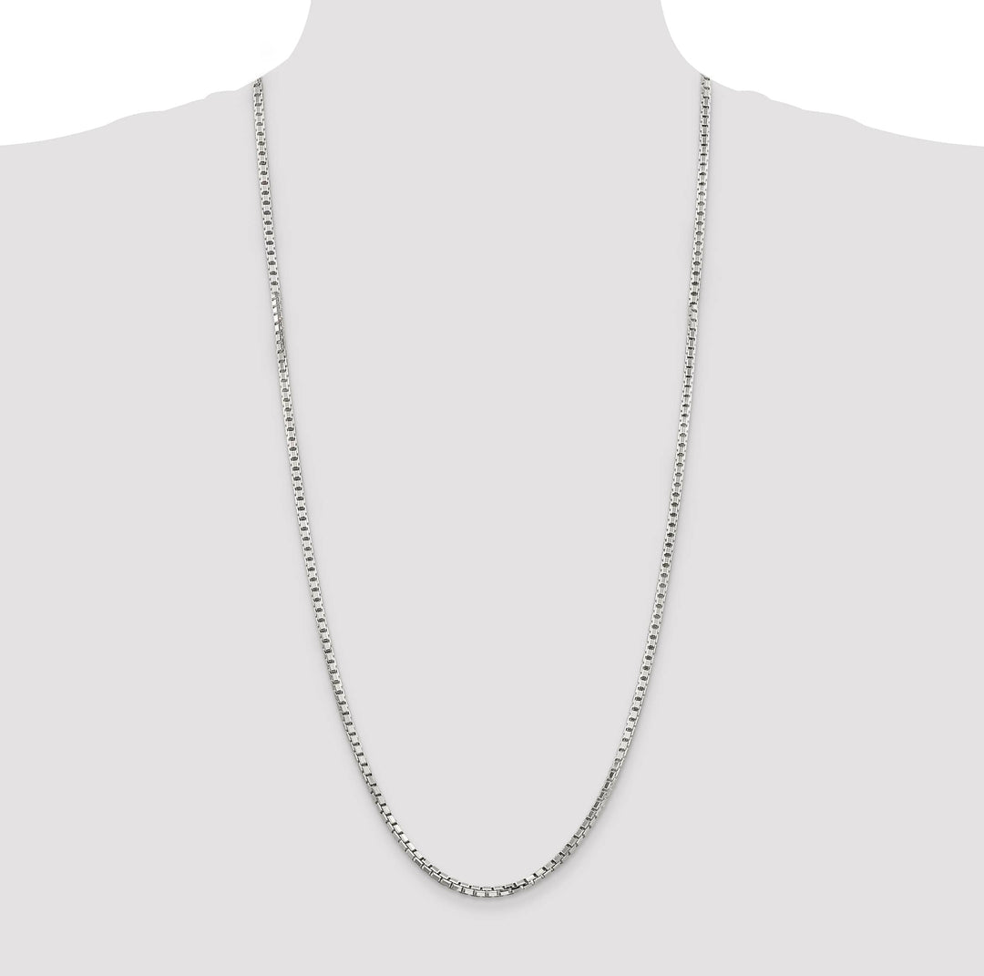 Sterling Silver 2.9mm 8 Sided Box Chain