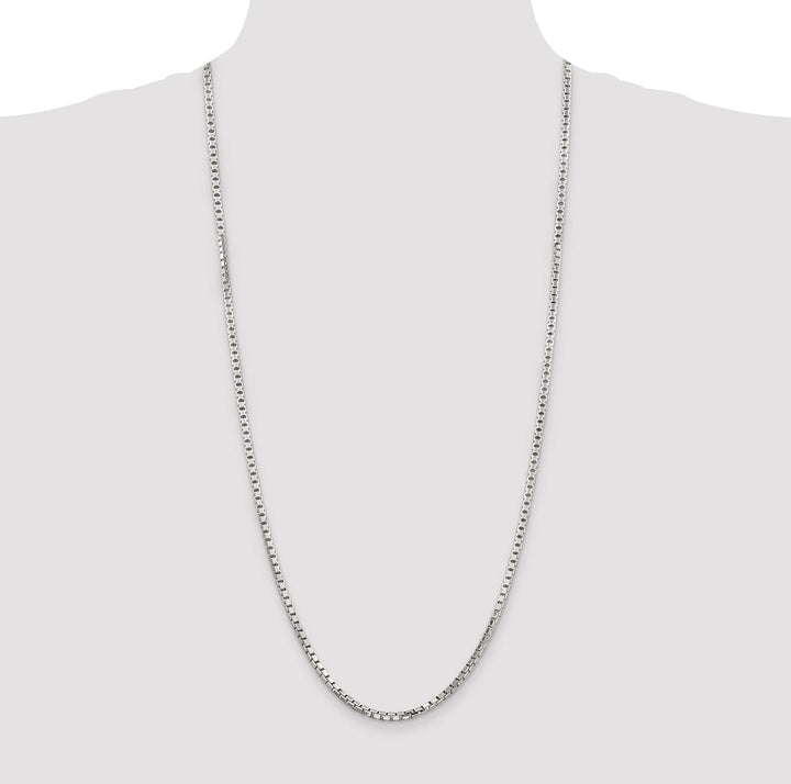 Sterling Silver 2.9mm 8 Sided Box Chain