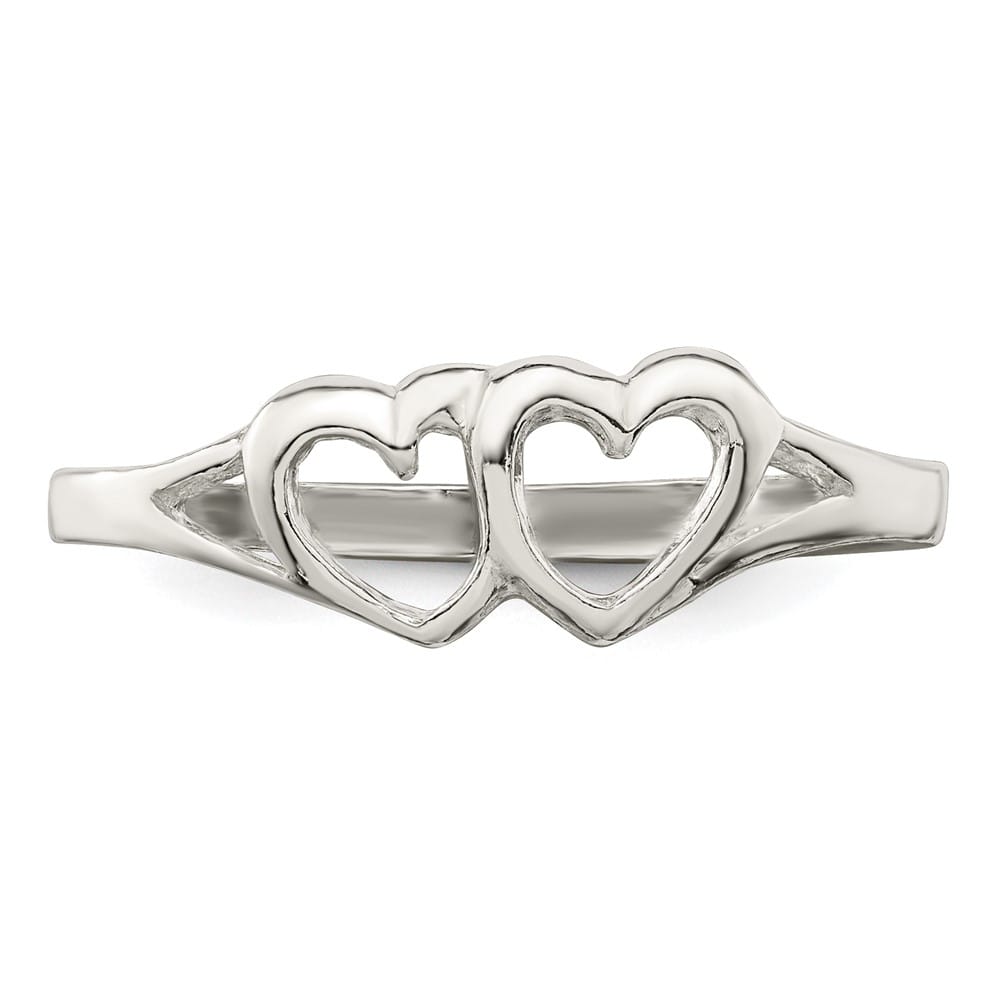 Sterling Silver 2 mm 0.99 g Heart Ring