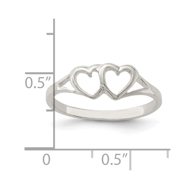Sterling Silver 2 mm 0.99 g Heart Ring