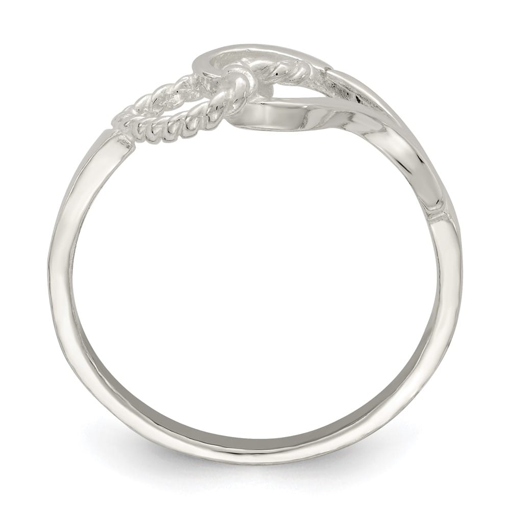 Sterling Silver 2 mm 1.23 g Heart Ring