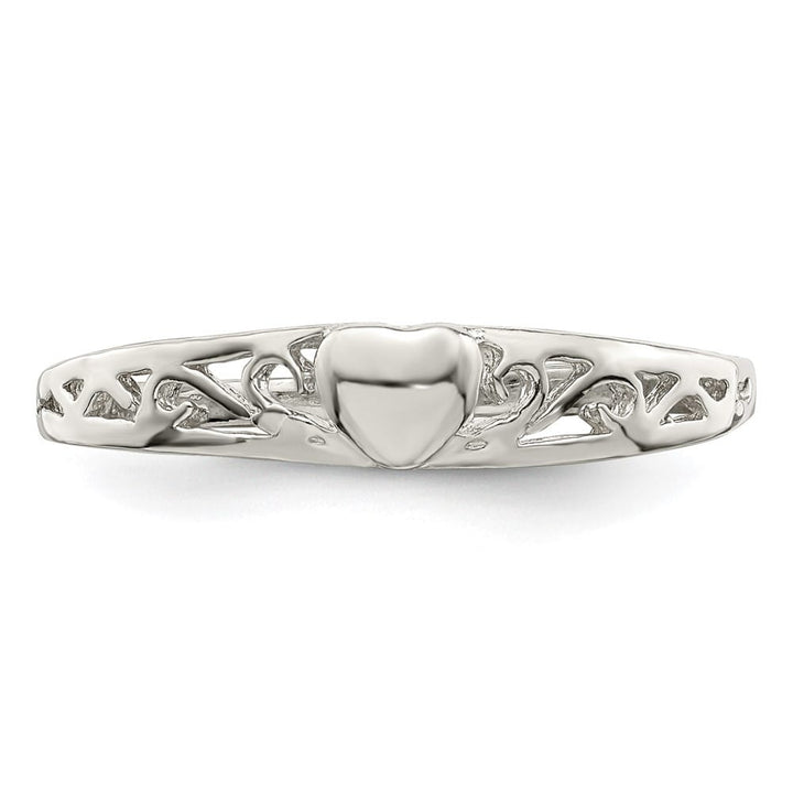 Sterling Silver 2 mm 1.35 g Heart Ring