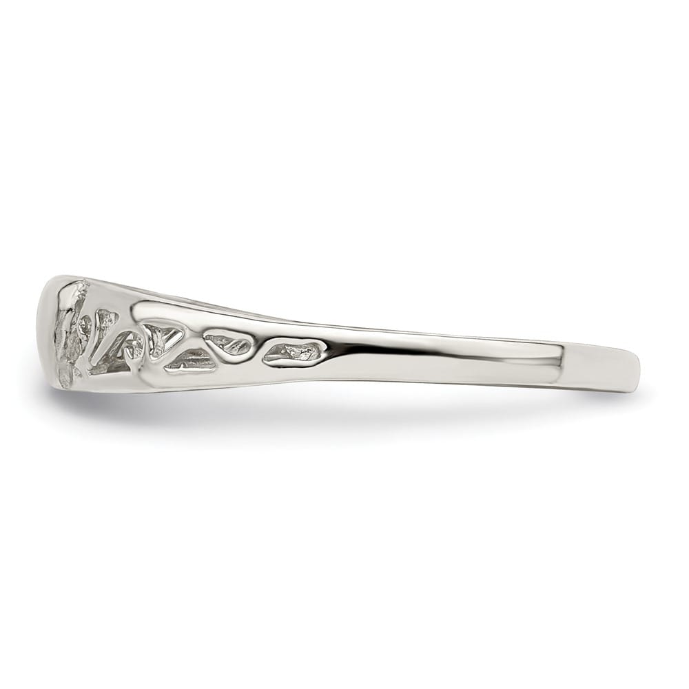 Sterling Silver 2 mm 1.35 g Heart Ring