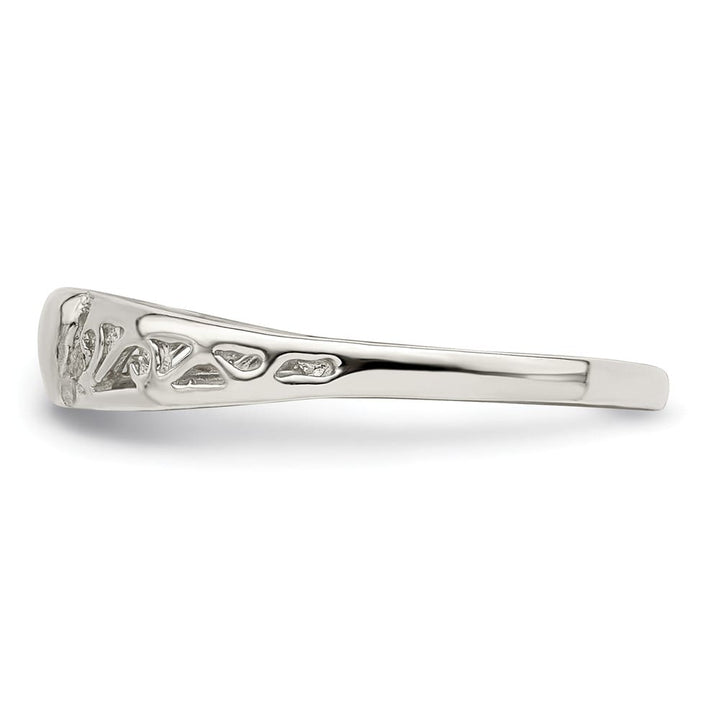 Sterling Silver 2 mm 1.35 g Heart Ring