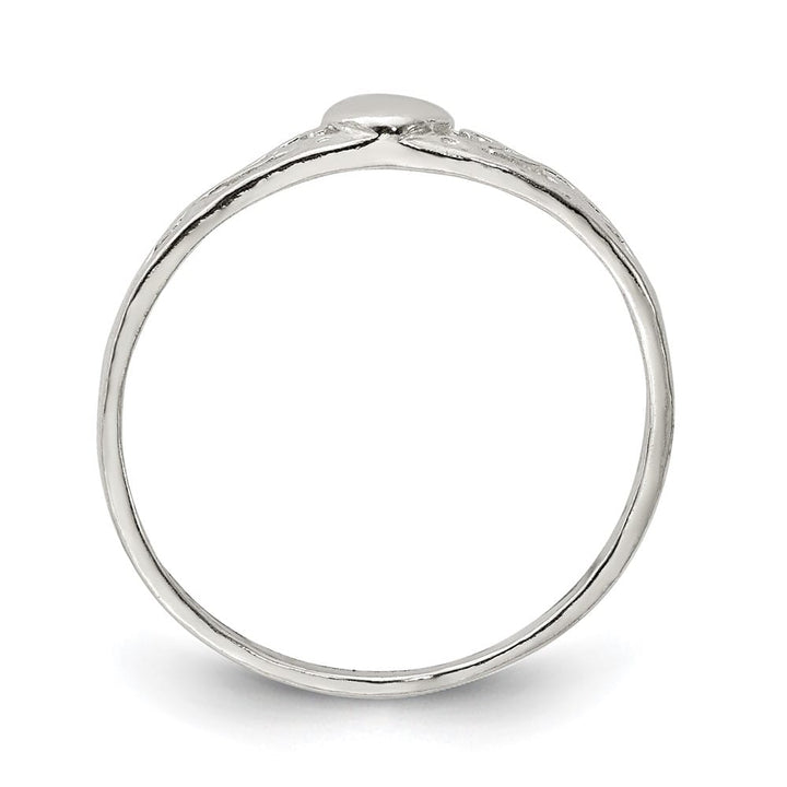 Sterling Silver 2 mm 1.35 g Heart Ring