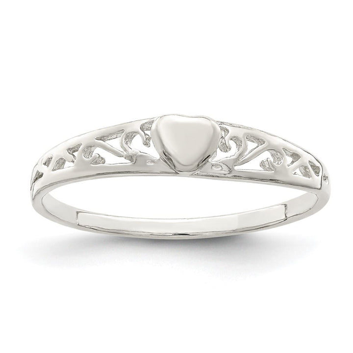 Sterling Silver 2 mm 1.35 g Heart Ring