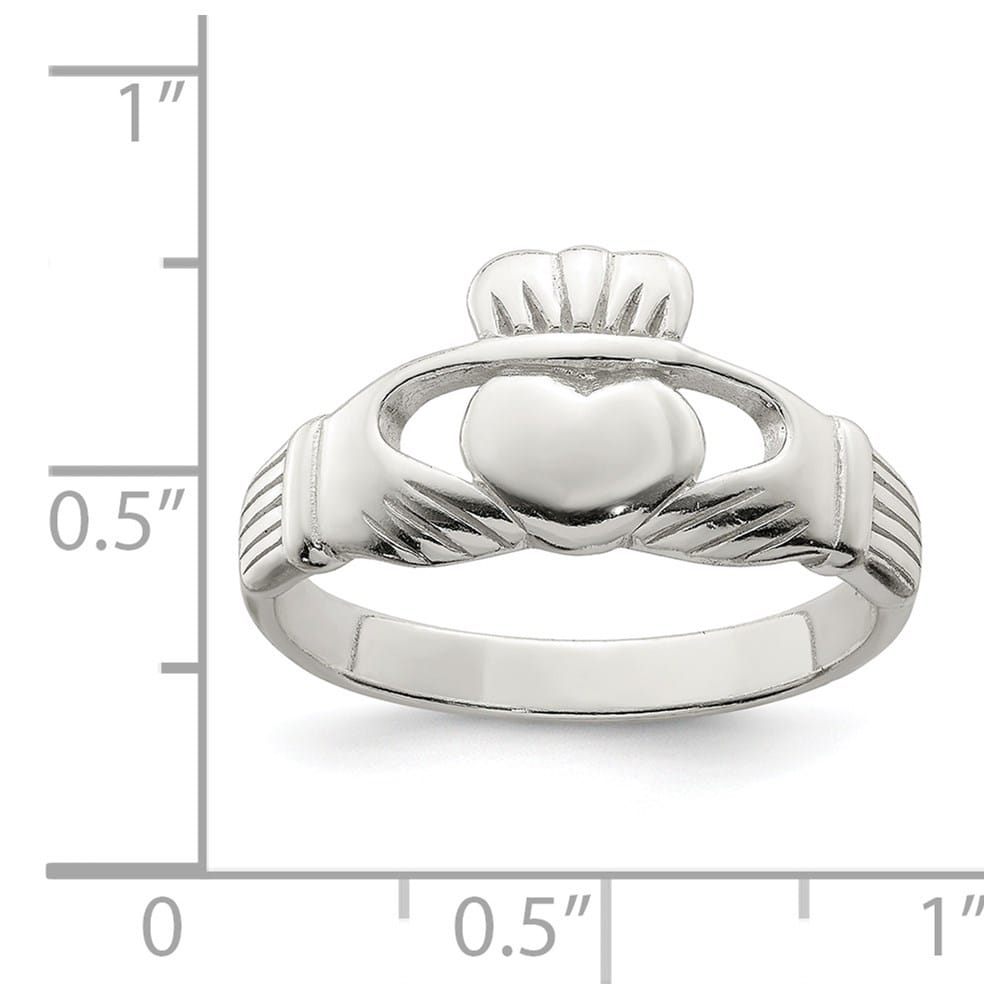 Sterling Silver 2 mm 2.70 g Claddagh Ring