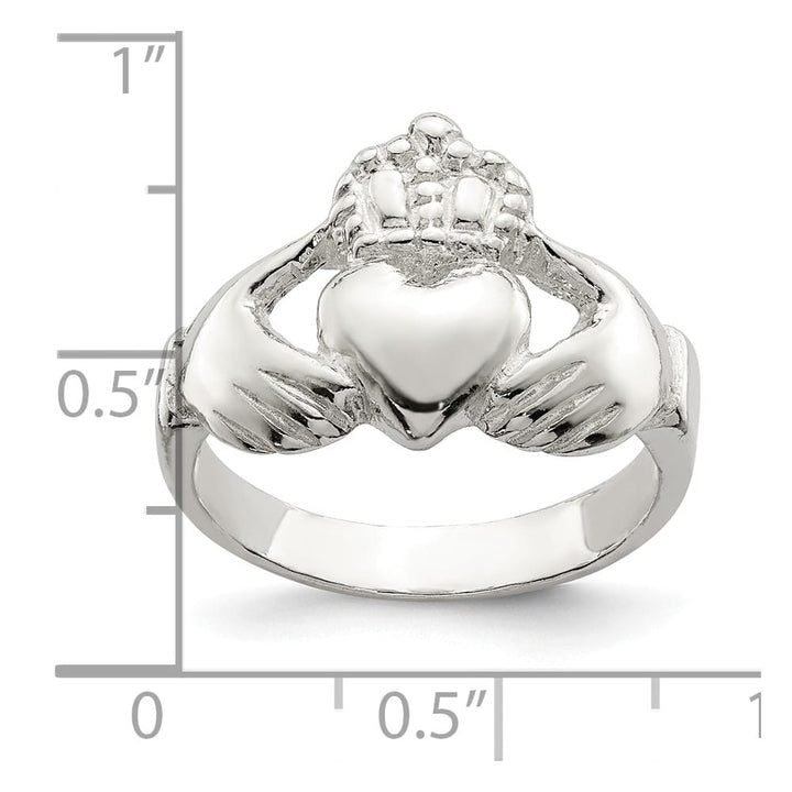 Sterling Silver 2 mm 3.38 g Claddagh Ring