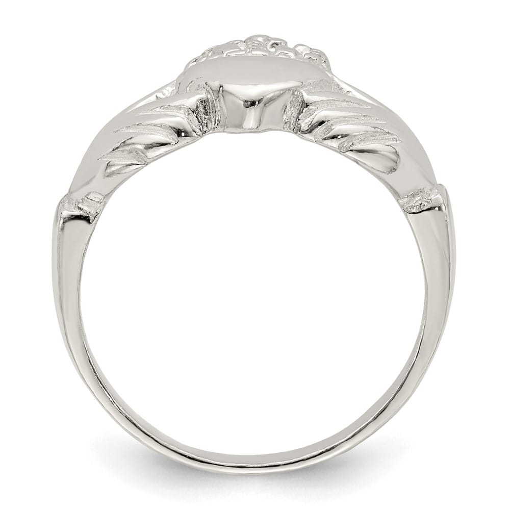 Sterling Silver 2 mm 3.38 g Claddagh Ring