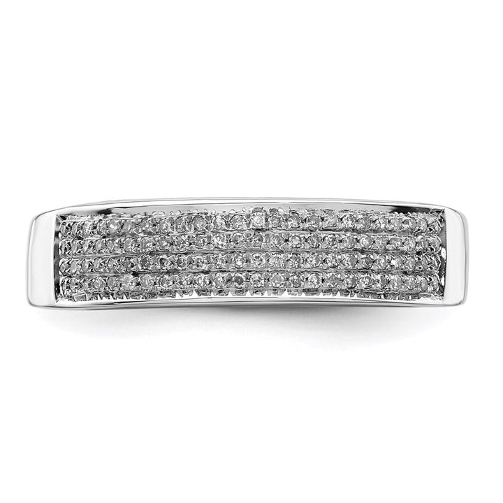 Sterling Silver 2 mm 3.60 g Diamond Men's Band