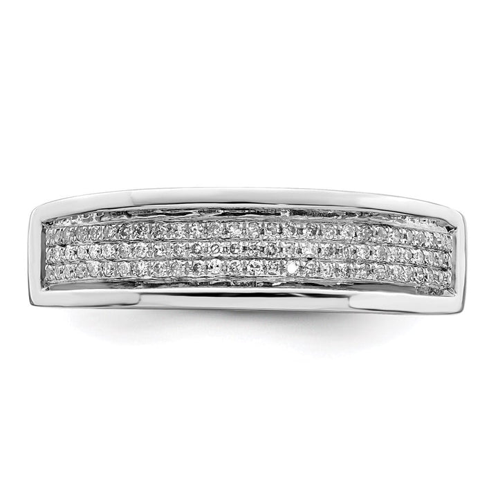 Sterling Silver 2 mm 3.67 g Diamond Men's Band