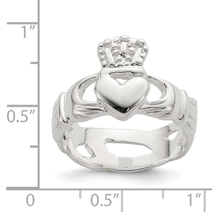 Sterling Silver 2 mm 5.31 g Claddagh Ring