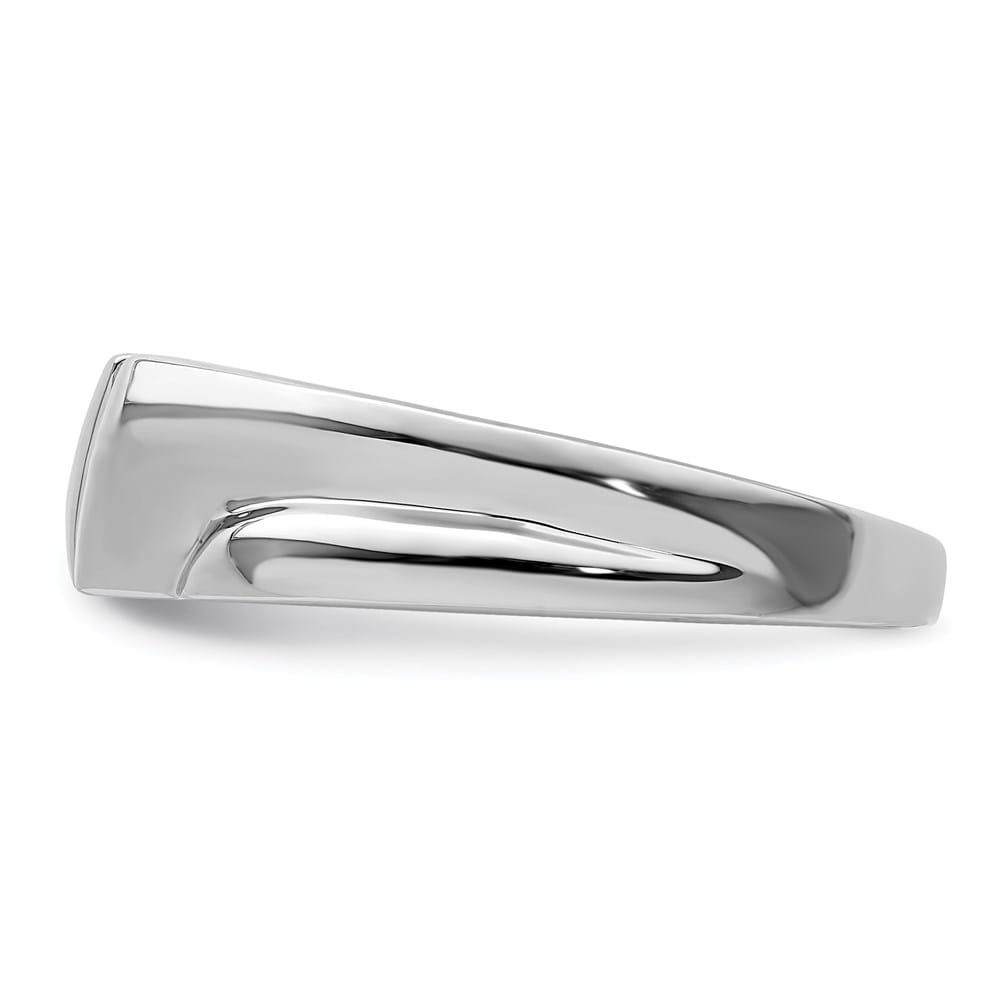 Sterling Silver 2 mm Diamond Men's Ring