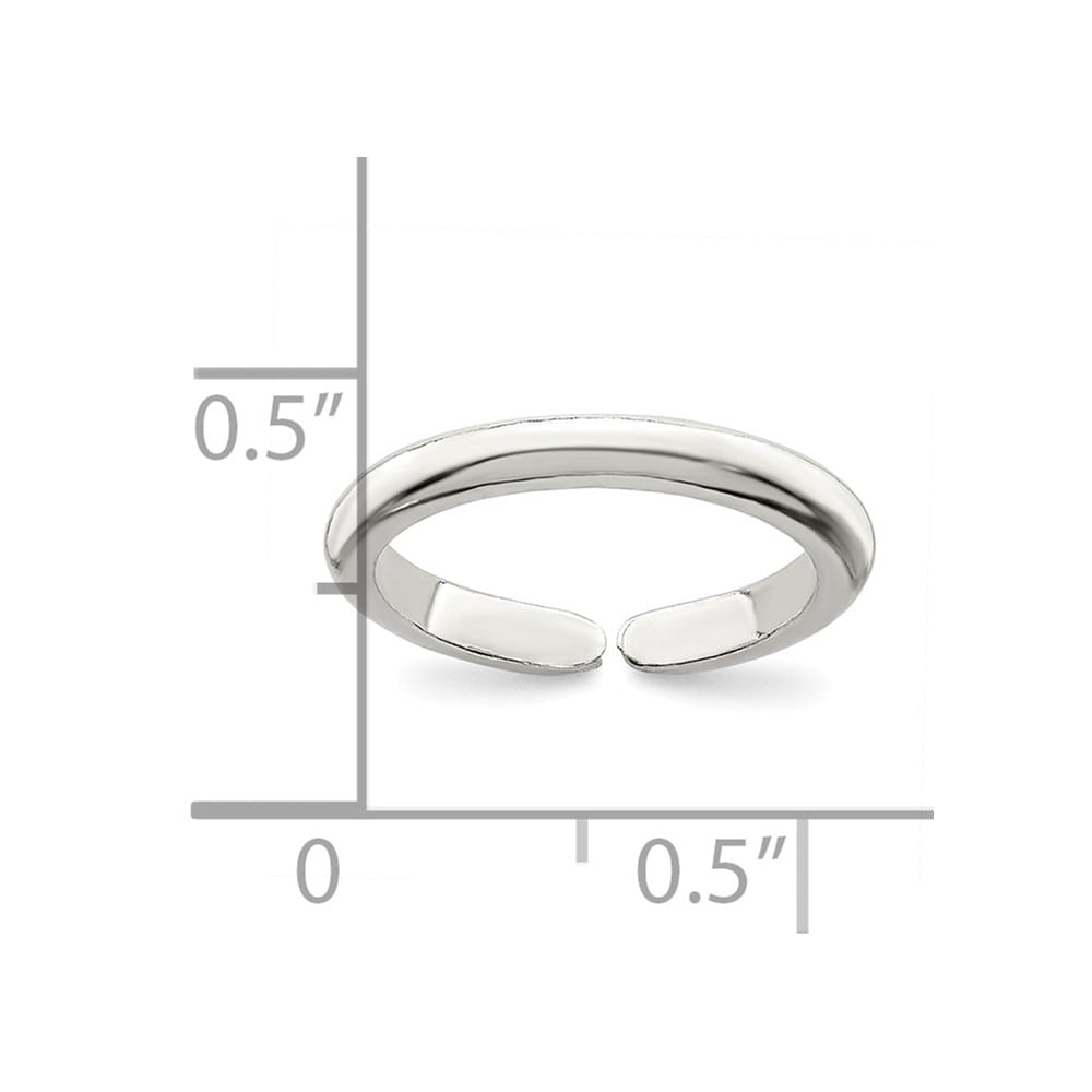Sterling Silver 2 mm Toe Ring