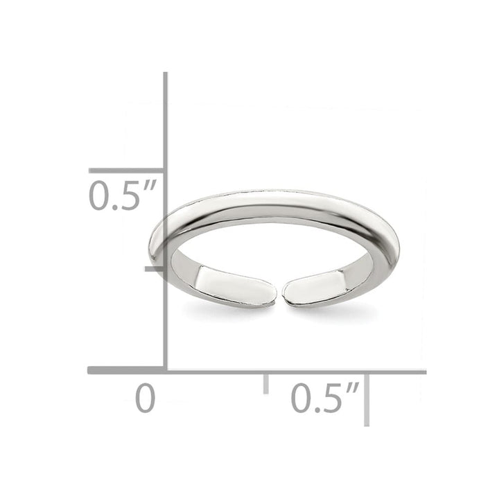 Sterling Silver 2 mm Toe Ring
