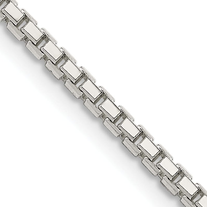Sterling Silver 2mm 8 Sided Box Chain 26 Inch