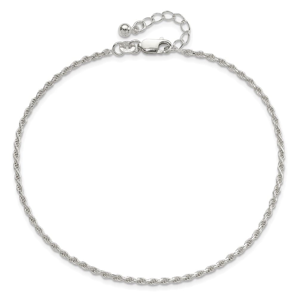 Sterling Silver 2mm Rope Anklet