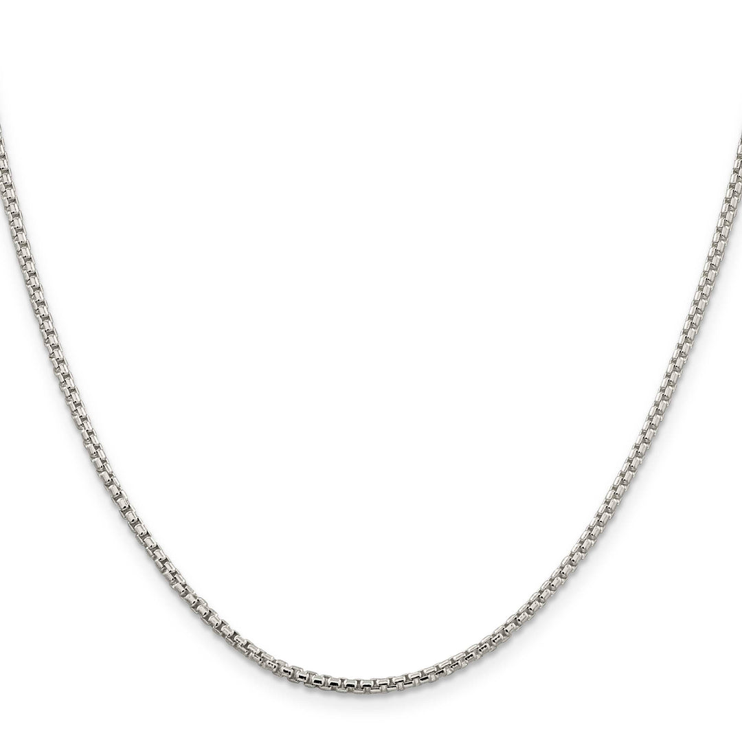 Sterling Silver 2mm Round Box Chain 26 Inch