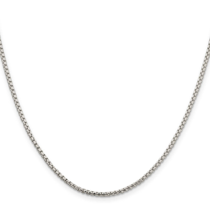 Sterling Silver 2mm Round Box Chain 26 Inch