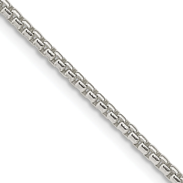 Sterling Silver 2mm Round Box Chain 26 Inch