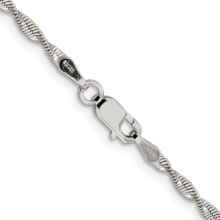 Sterling Silver 2mm Twisted Herringbone Chain
