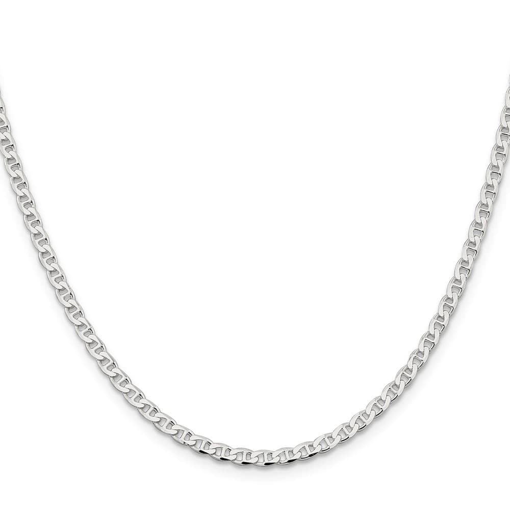 Sterling Silver 3.15mm D.C. Flat Anchor Curb Chain