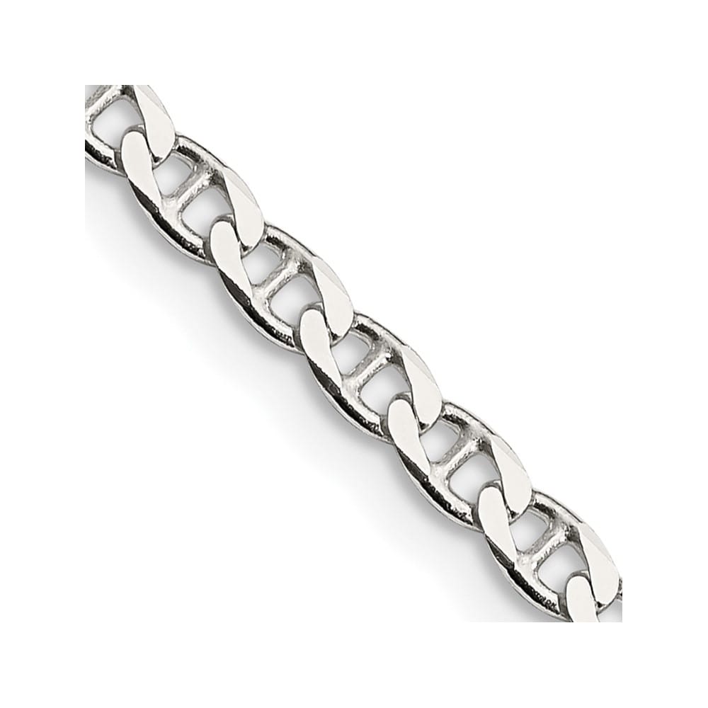 Sterling Silver 3.15mm D.C. Flat Anchor Curb Chain