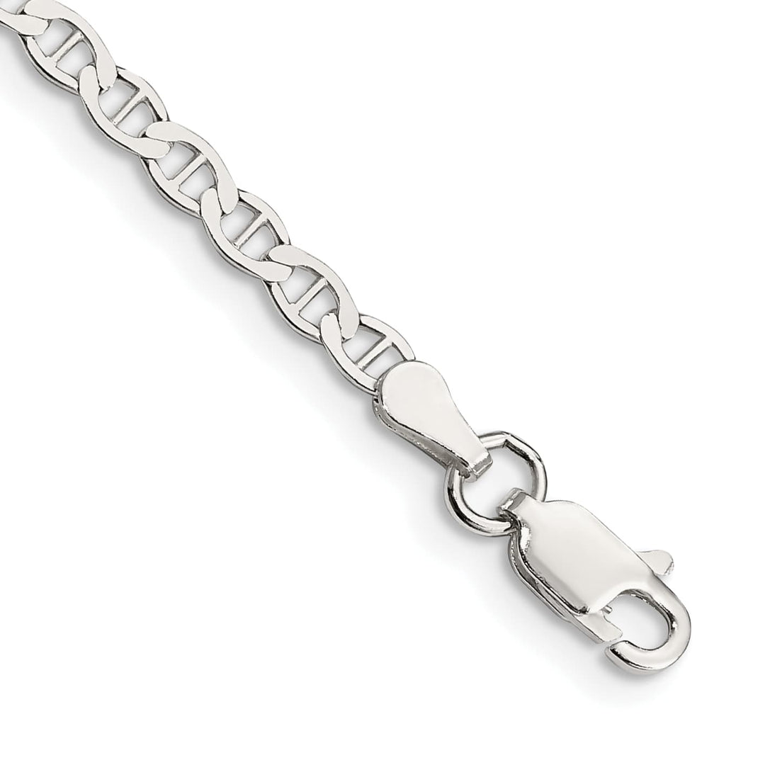 Sterling Silver 3.1mm Flat Anchor Anklet