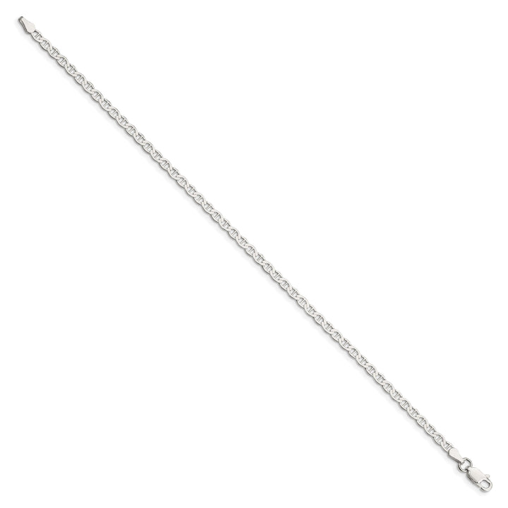 Sterling Silver 3.1mm Flat Anchor Anklet