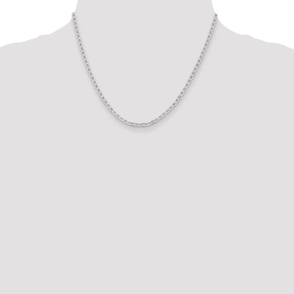 Sterling Silver 3.1mm Flat Anchor Chain Size 18