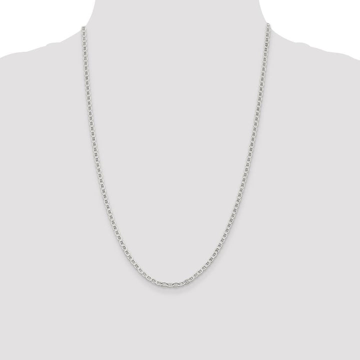 Sterling Silver 3.1mm Flat Anchor Chain Size 24