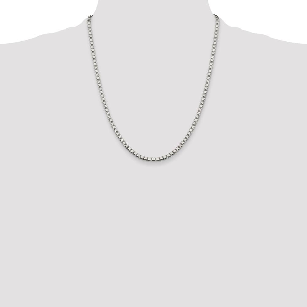 Sterling Silver 3.25mm Box Chain Size 22