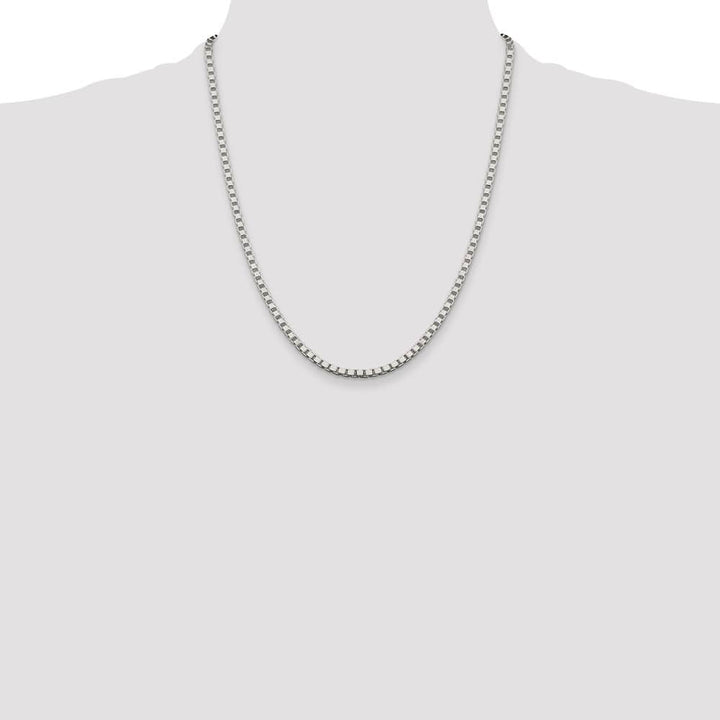 Sterling Silver 3.25mm Box Chain Size 22