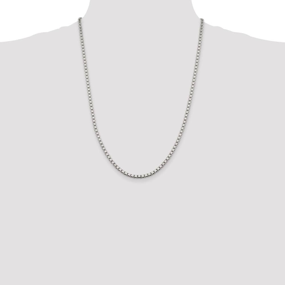 Sterling Silver 3.25mm Box Chain Size 24