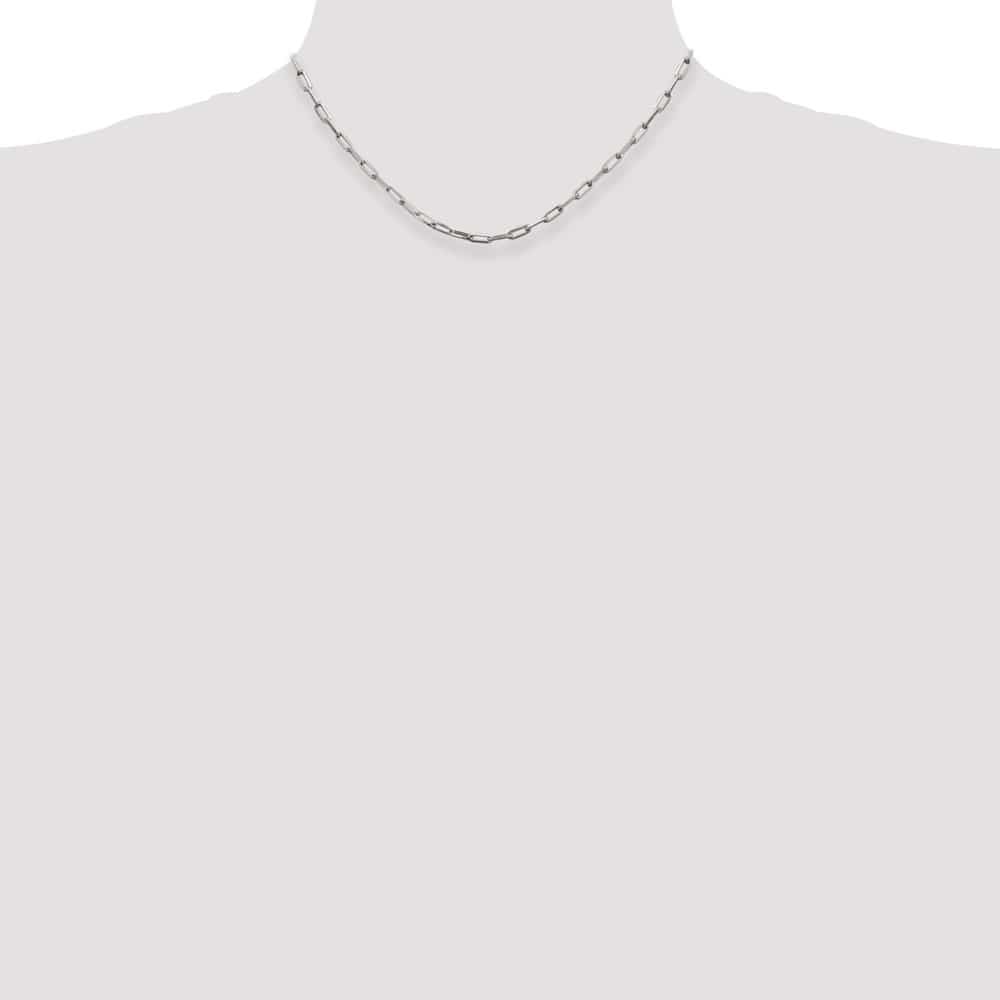 Sterling Silver 3.25mm Elongated Open Link Chain Size 16