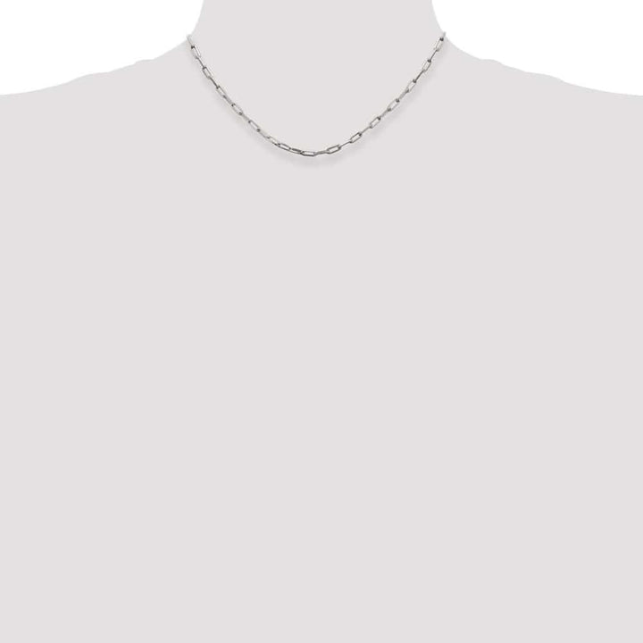 Sterling Silver 3.25mm Elongated Open Link Chain Size 16