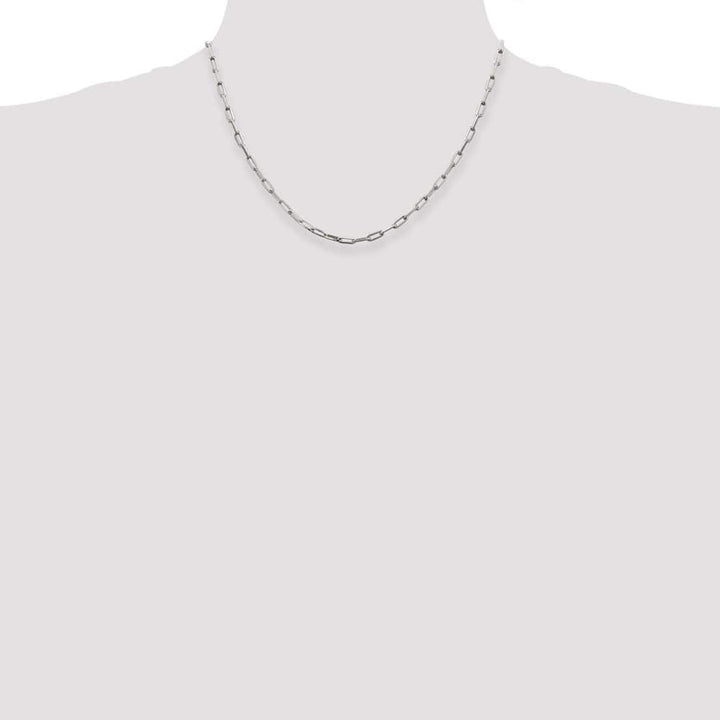 Sterling Silver 3.25mm Elongated Open Link Chain Size 18