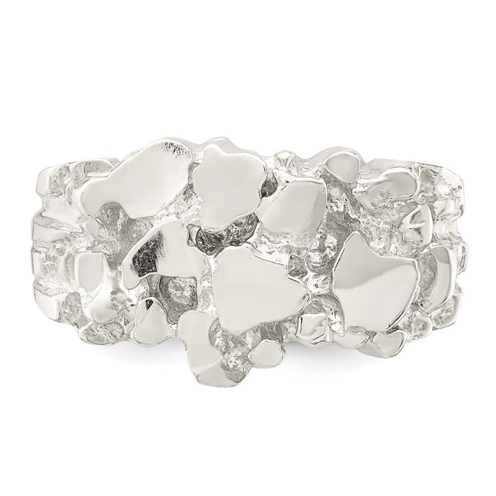 Sterling Silver 3.5 mm Nugget Men's Ring