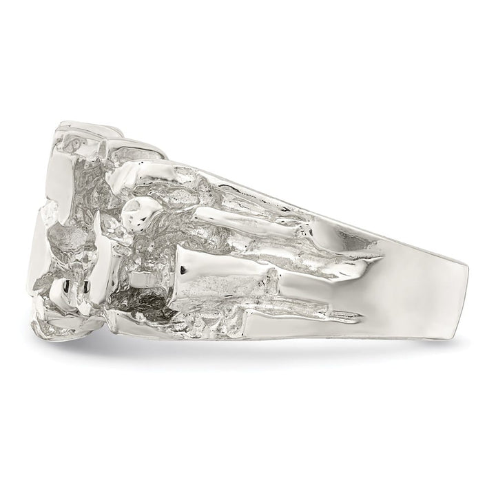 Sterling Silver 3.5 mm Nugget Men's Ring