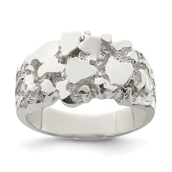Sterling Silver 3.5 mm Nugget Men's Ring