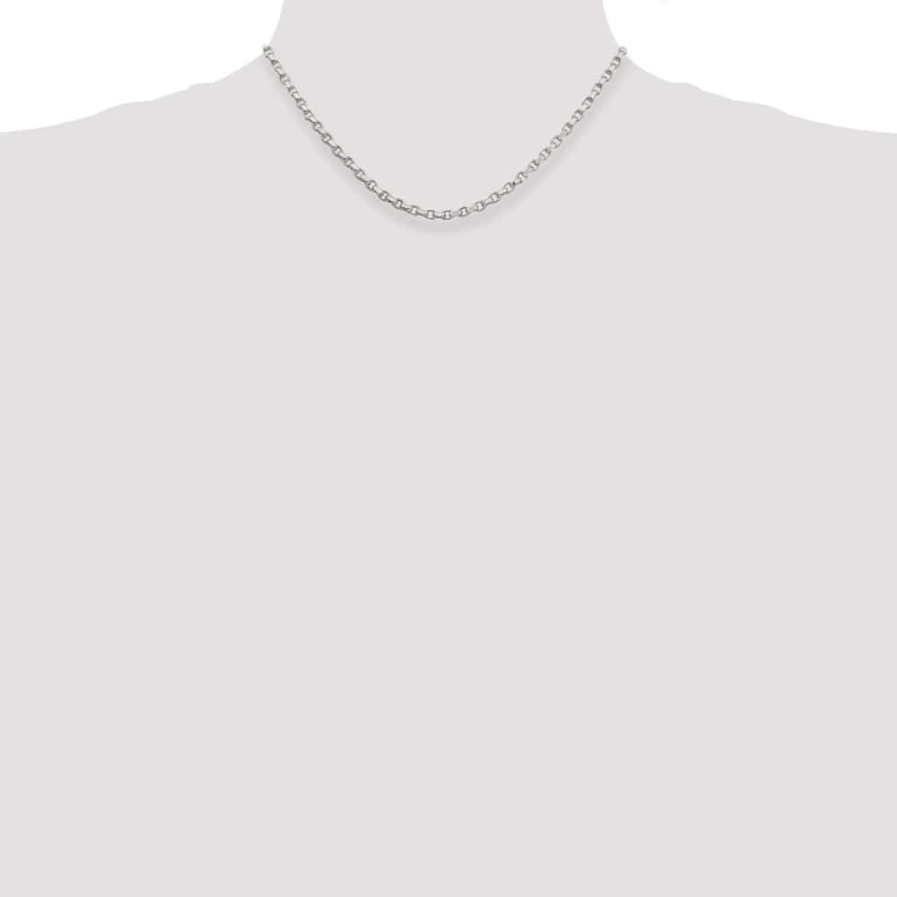 Sterling Silver 3.5mm D.C. Rolo Chain Size 16